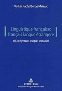 bokomslag Linguistique Francaise: Francais Langue Etrangere