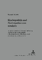 bokomslag Kinderpolitik Und Partizipation Von Kindern