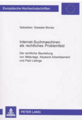 bokomslag Internet-Suchmaschinen ALS Rechtliches Problemfeld