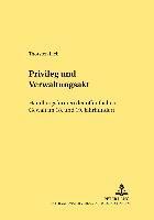 bokomslag Privileg Und Verwaltungsakt