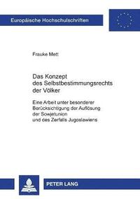 bokomslag Konzept des Selbstbestimmungsrechts der Voelker
