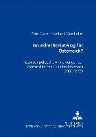 bokomslag Grundrechtskatalog Fuer Oesterreich?