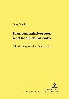 Pronominaladverbien Und Finale «Damit»-Saetze