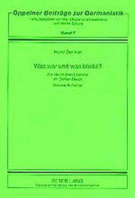 Horst Denkler, Denkler Horst Denkler, Maria K Lasatowicz, Maria K. Lasatowicz - Was War Und Was Bleibt?, Häftad