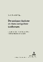 bokomslag de Antiqua Claritate Et Clara Antiquitate Gothorum