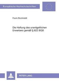 bokomslag Haftung des unentgeltlichen Erwerbers gemaeß § 822 BGB