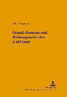 Oliver Wiegmann, Jürgen Costede - Grund, Grenzen Und Wirkungsweise Des § 105 Inso, Häftad