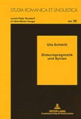 Diskurspragmatik Und Syntax 1