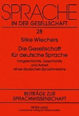 bokomslag Gesellschaft fuer deutsche Sprache