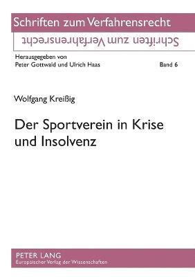 bokomslag Der Sportverein in Krise und Insolvenz