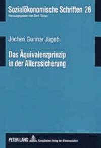 bokomslag Das Aequivalenzprinzip in Der Alterssicherung