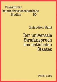 bokomslag universale Strafanspruch des nationalen Staates