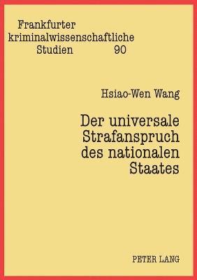 bokomslag universale Strafanspruch des nationalen Staates