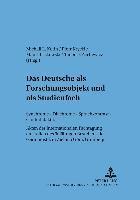 bokomslag Das Deutsche ALS Forschungsobjekt Und ALS Studienfach