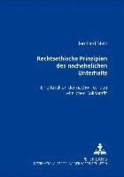 bokomslag Rechtsethische Prinzipien Des Nachehelichen Unterhalts