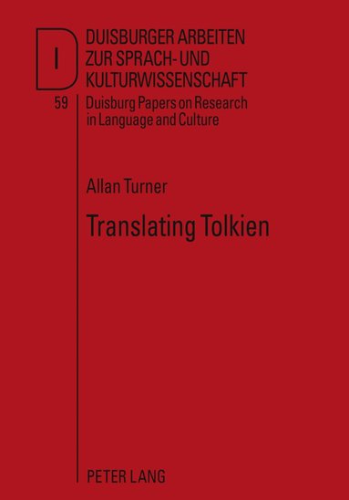 Allan Turner, Ulrich Ammon, Rene Dirven, Martin Putz - Translating Tolkien, Häftad