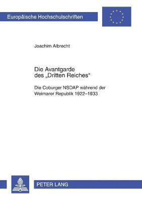 bokomslag Avantgarde des Dritten Reiches