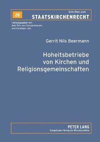 bokomslag Hoheitsbetriebe von Kirchen und Religionsgemeinschaften