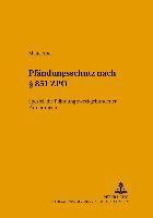 bokomslag Pfaendungsschutz Nach  851 Zpo