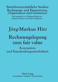 bokomslag Rechnungslegung zum fair value