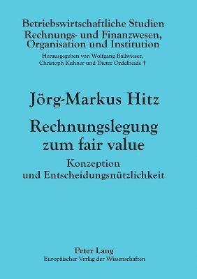 bokomslag Rechnungslegung zum fair value