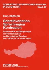 bokomslag Schreibvariation - Sprachregion - Konfession