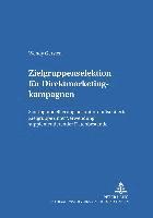 Wendy Gersten, Johannes Ruhland - Zielgruppenselektion Fuer Direktmarketingkampagnen, Häftad