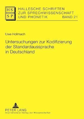 bokomslag Untersuchungen zur Kodifizierung der Standardaussprache in Deutschland