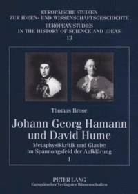 bokomslag Johann Georg Hamann Und David Hume