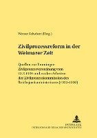 Zivilprozessreform in Der Weimarer Zeit 1