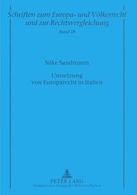 bokomslag Umsetzung Von Europarecht in Italien