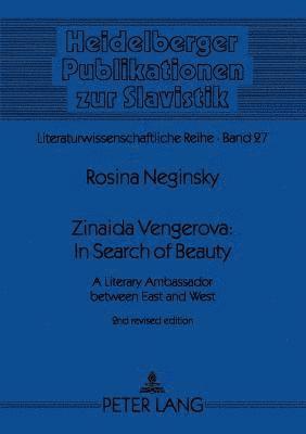 bokomslag Zinaida Vengerova: In Search of Beauty