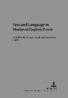bokomslag Text and Language in Medieval English Prose