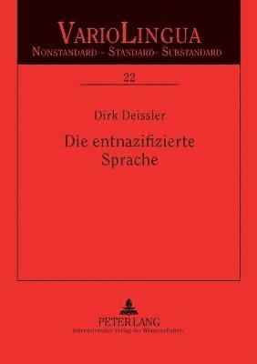 bokomslag entnazifizierte Sprache
