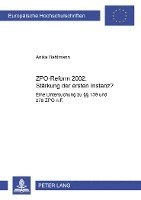 bokomslag Zpo-Reform 2002: Staerkung Der Ersten Instanz?