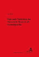 bokomslag Nationale Varietaeten Im Unterricht Deutsch ALS Fremdsprache