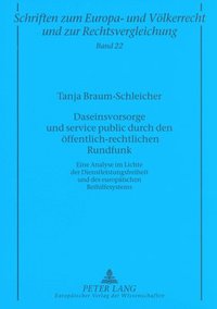 bokomslag Daseinsvorsorge Und Service Public Durch Den Oeffentlich-Rechtlichen Rundfunk