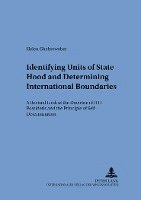 Identifying Units of Statehood and Determining International Boundaries 1