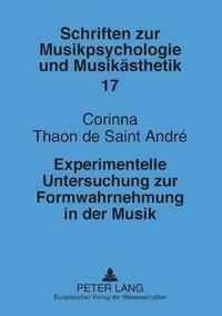 bokomslag Experimentelle Untersuchung zur Formwahrnehmung in der Musik
