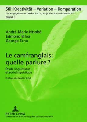André-Marie Ntsobé, Kerstin Störl - camfranglais, Häftad. Tillgänglighet: Lägg i varukorg