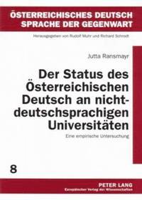 bokomslag Der Status Des Oesterreichischen Deutsch an Nichtdeutschsprachigen Universitaeten