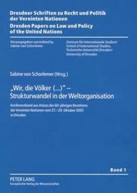bokomslag 'Wir, Die Voelker(...)' - Strukturwandel in Der Weltorganisation