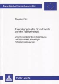 bokomslag Einwirkungen Der Grundrechte Auf Die Testierfreiheit