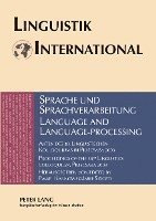 Sprache Und Sprachverarbeitung / Language and Language-Processing 1