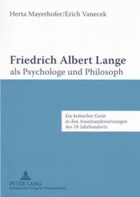bokomslag Friedrich Albert Lange ALS Psychologe Und Philosoph