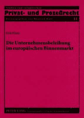 Die Unternehmensbeleihung Im Europaeischen Binnenmarkt 1