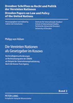 Die Vereinten Nationen ALS Gesetzgeber Im Kosovo 1