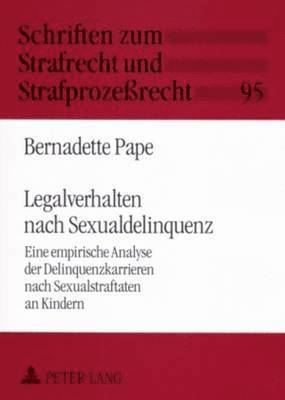 bokomslag Legalverhalten Nach Sexualdelinquenz