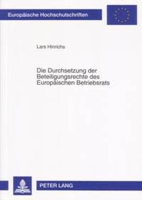 bokomslag Die Durchsetzung Der Beteiligungsrechte Des Europaeischen Betriebsrats