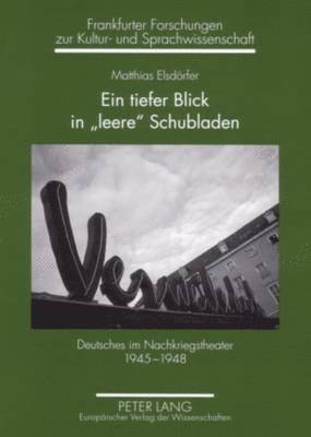 Matthias Elsdörfer, Heiner Boehncke - Ein Tiefer Blick in «Leere» Schubladen, Häftad